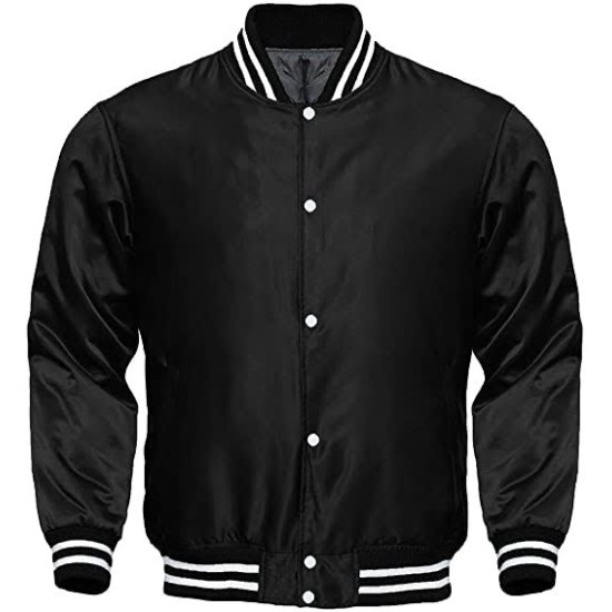 Blank Satin varsity jackets in wholesale for Men, women & kids in bulk