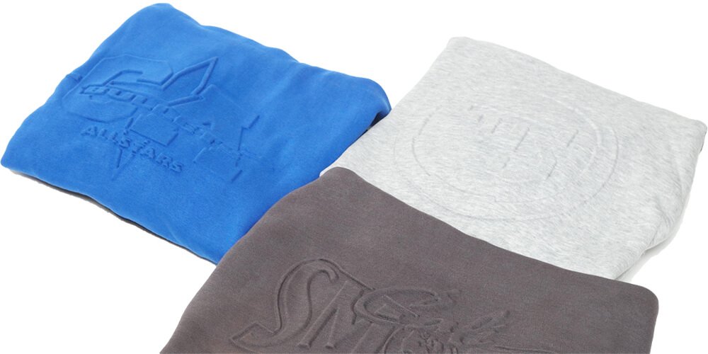 embossed hoodies